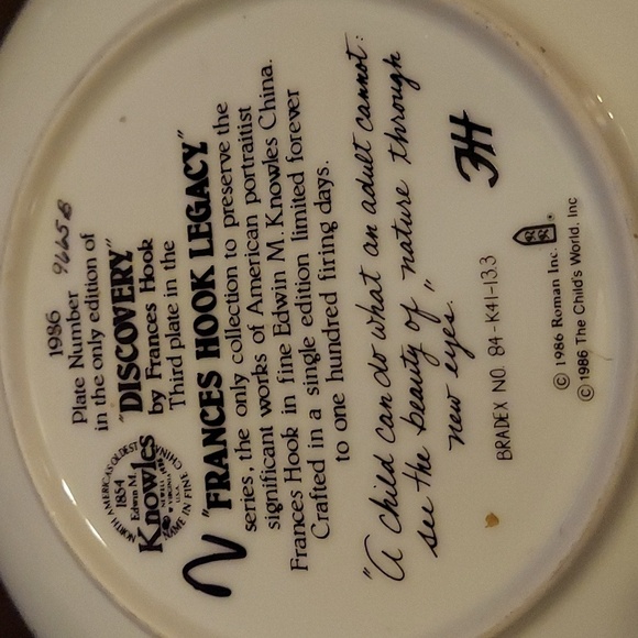 Frances Hook Legacy Series plate - Picture 5 of 5